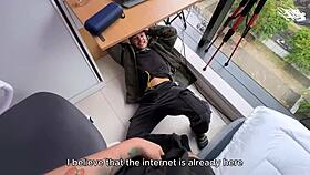 Technician Fixes Internet Then Pounds My Tight Pussy Hard