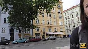 desperate young wife fucks stranger for cash outdoors!