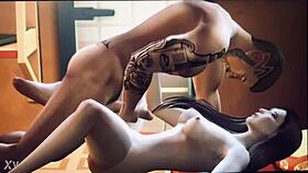 sims 4 muscular hunk builds to powerful climax moment