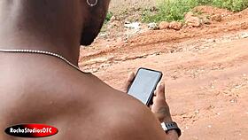 exotic garage temptress lorrany sends boyfriend away for monster cock pounding!