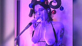 hey, wanna see this cum-filled devil passionately sucking cock deep?