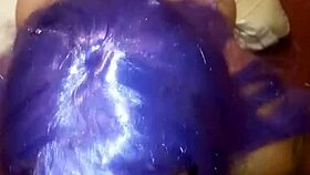 wig on deepthroat gagging face fucking sloppy throat bulge monster cock!