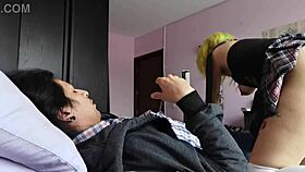 mexican miniskirt slut begs for creampie cowgirl riding dirty talk