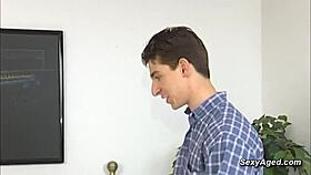 blonde mature in lingerie fucked by young stud