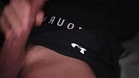 Hot Stud Jerks Massive Cock in Tight Gym Gear!