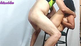 Shaved latina face cumshot after wet pussy fuck photoshoot