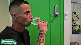 Big tits milf seduces her husband's friend with deepthroat and creampie pussy pounding before brother arrives.