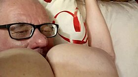 a couple shares a big closeup view of passionate pussylicking and hairy muff diving action