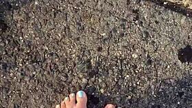 Ever seen such dirty calloused bare soles up close like this?