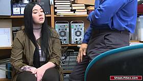 i... i got caught shoplifting n now this lp officer's fuckin me hard