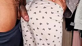 caught my brother's cheating girlfriend in the closet she mistakes me and we fuck rough on bed