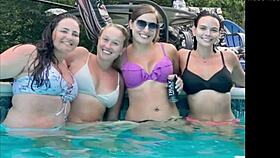 Real bikini babes flash big asses and tits on beach compilation.