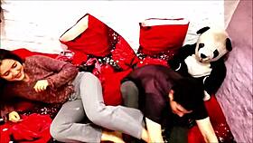 Hot babe shares passionate lovemaking session