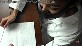 POV masked nurse sounds patient with big COCK insertion in hospital room