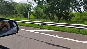 Girlfriend Loses Bet Masturbates Curvy Pussy in Restaurant Then Strips Naked Outside