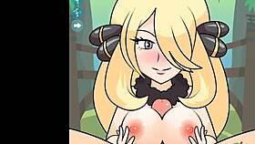 Juicy cynthia gives titfun leading to massive facial blast!