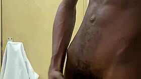 Exploding with raw lust busting huge load on monster black cock publicly