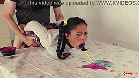 Kinky PAWG Ass Painting In Rough Messy Anal Domination Frenzy!