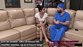 behind scenes with alix avery as perverted podiatrist dominating feet in latex humiliation tickle