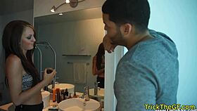 real petite euro babe blindfolded tricked into hard pussy pounding