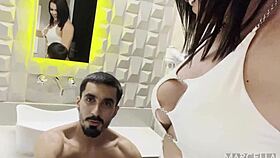 japanese babe's ass wrecked by monster cock doggystyle