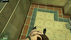 Trevor pounds amanda's big tits in bathroom