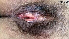 check my big hairy pussy dripping after intense creampie fuck