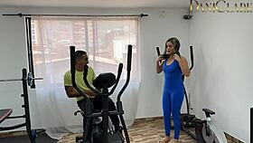 Latina teen roughly fucked by muscular gym friend!