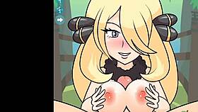 Juicy cynthia gives titfun leading to massive facial blast!