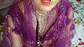 Exotic Indian babe alone begs for dirty creampie pounding in bedroom closeup