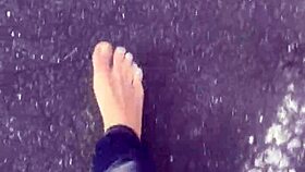 Ever seen such dirty calloused bare soles up close like this?