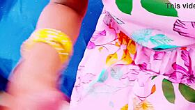 A cute housewife sneaks outdoor sex with her boyfriend amid forest whispers and dirty telugu talk