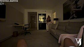 bbw milf veronica jasmine smothers shaundam's monster cock in her saggy tits