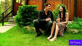 Kattie and Kristof share natural outdoor dorm moments