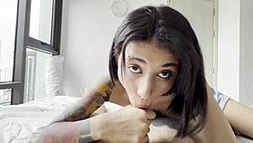 my blonde co-worker rocked that dorm blowjob and took my huge load