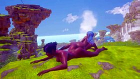 Lesbian black romance unfolds in cartoon world at world's end
