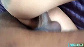 Blonde endures thick black cock bareback deep