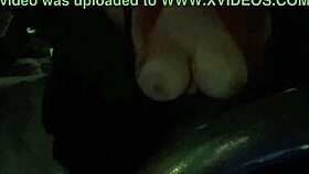 check out this italian milf artemisia love flashing massive tits while driving public