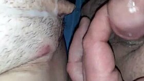 I savor every drop eating warm creampie straight from my wife's dripping pussy lips