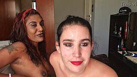 Spit on this tattooed small tits indian slut's face repeatedly in bedroom humiliation!