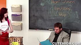 Cheerleader Wannabe Gets Punished with Hardcore Garage Fucking