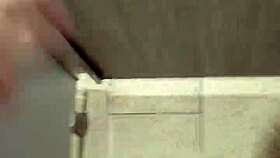 stripping naked in public toilet for hot outdoor masturbation fun 😈🍆💦🚽