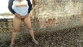 Indian milf gets roughly fucked in jungle outdoors