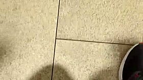 stripping naked in public toilet for hot outdoor masturbation fun 😈🍆💦🚽