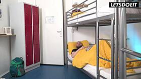 Casual-Narrative milf ria red sneaks rough bbc fucking with her horny cheating roommate in the hostel dorm