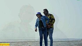 that indian wife hooks up with ex-husband for beach creampie and wet pussy pounding