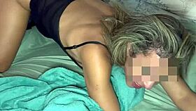 Belinha gifts hubby her wet pussy and scores double creampie rewards on beach