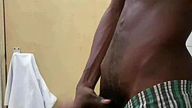 Exploding with raw lust busting huge load on monster black cock publicly