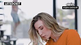 Horny latina milf moans loudly, tight pussy stretched by monster cock to orgasm