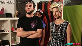 Spanish blonde loves deepthroating juicy cocks hard